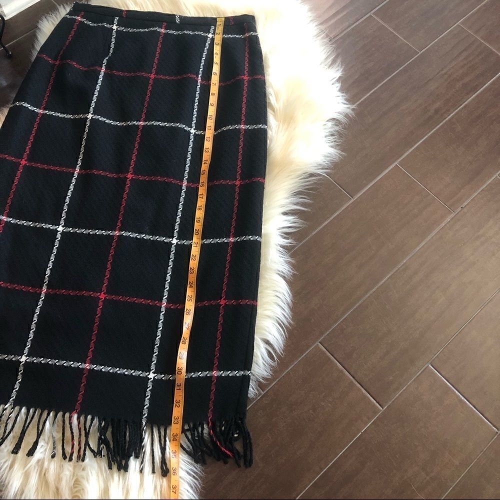 Nouveaux vintage wool chunky plaid skirt sz 14 - Picture 7 of 7